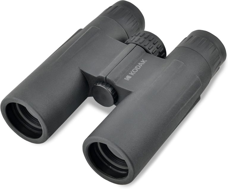 KODAK Jumelles BCS600 12x32 - Jumelles Compactes, Grossissement 12X, Objectif 32mm, Champ de Vision 79m à 1000m, Finition Antidérapante, Filetage pour Trépied, Molette de Mise au Point Centrale - Noir